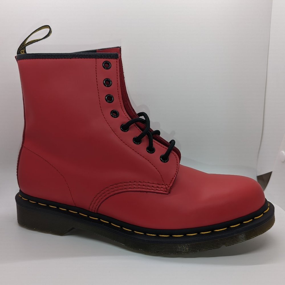 Dr.Martens Colour-Pop 1460 Lace-Up Boot, Satchel Red, Smooth Leather Size 10